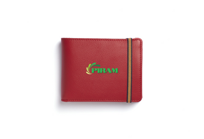 Piram Leather Minimalist Wallet – Red Edition with Coin Pocket