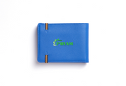 Piram Leather Minimalist Wallet – Blue Edition with Coin Pocket