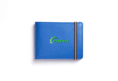 Piram Leather Minimalist Wallet – Blue Edition with Coin Pocket