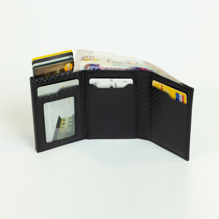 Piram Leather Slim Carbon Wallet – RFID Safe Card Holder