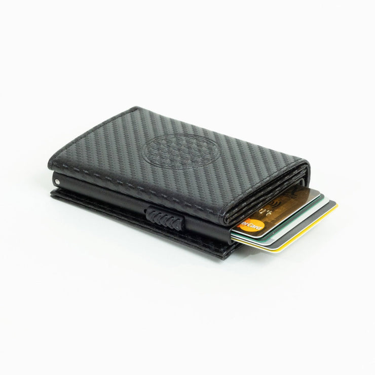 Piram Leather Slim Carbon Wallet – RFID Safe Card Holder
