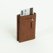 Piram Leather Premium RFID Wallet – Flower of Life Brown Design