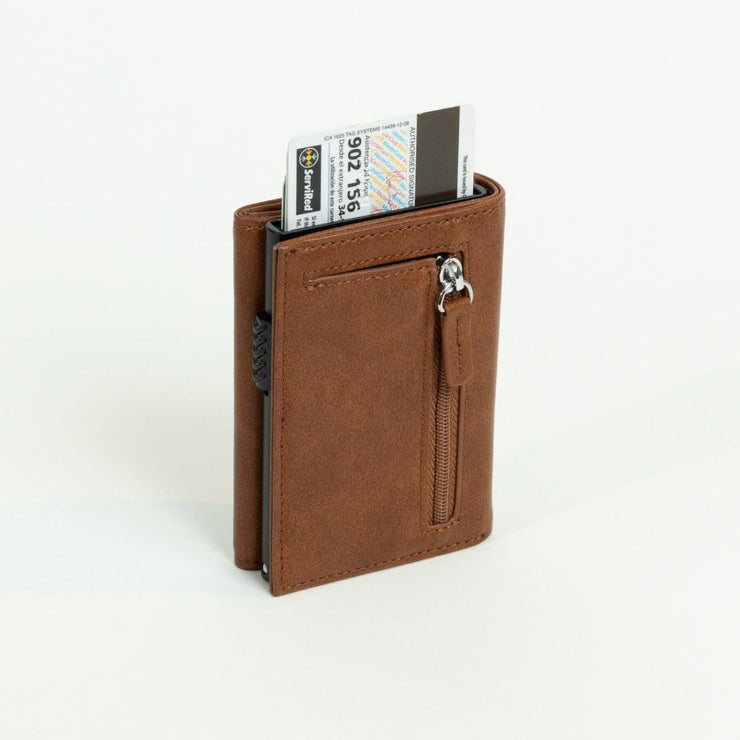 Piram Leather Premium RFID Wallet – Flower of Life Brown Design